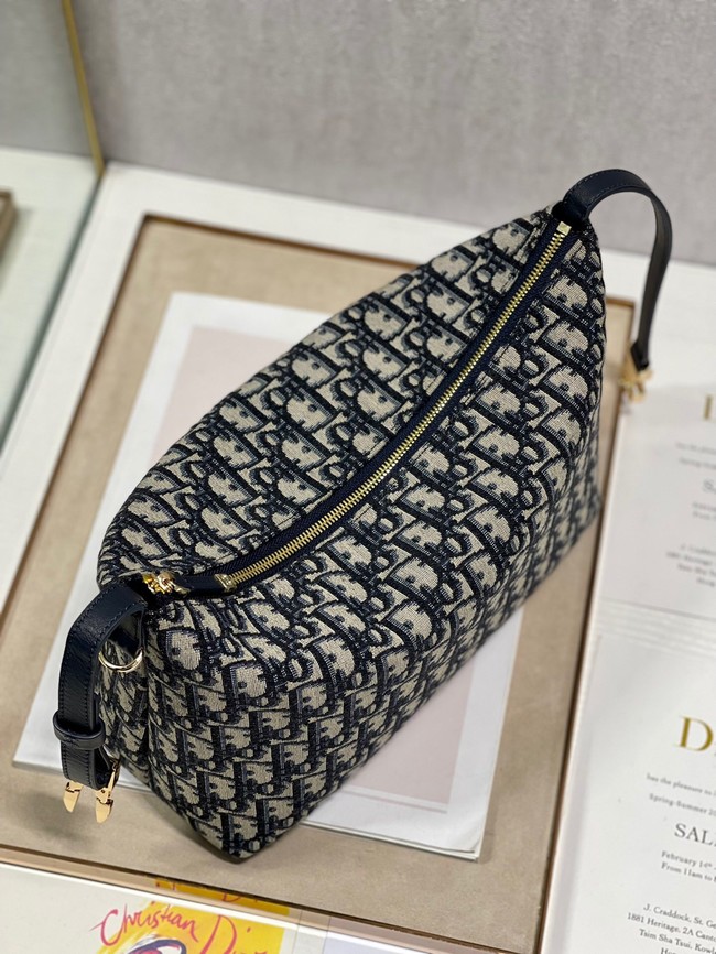 DIOR SMALL Shoulder Bag Embroidery S5552 dark blue