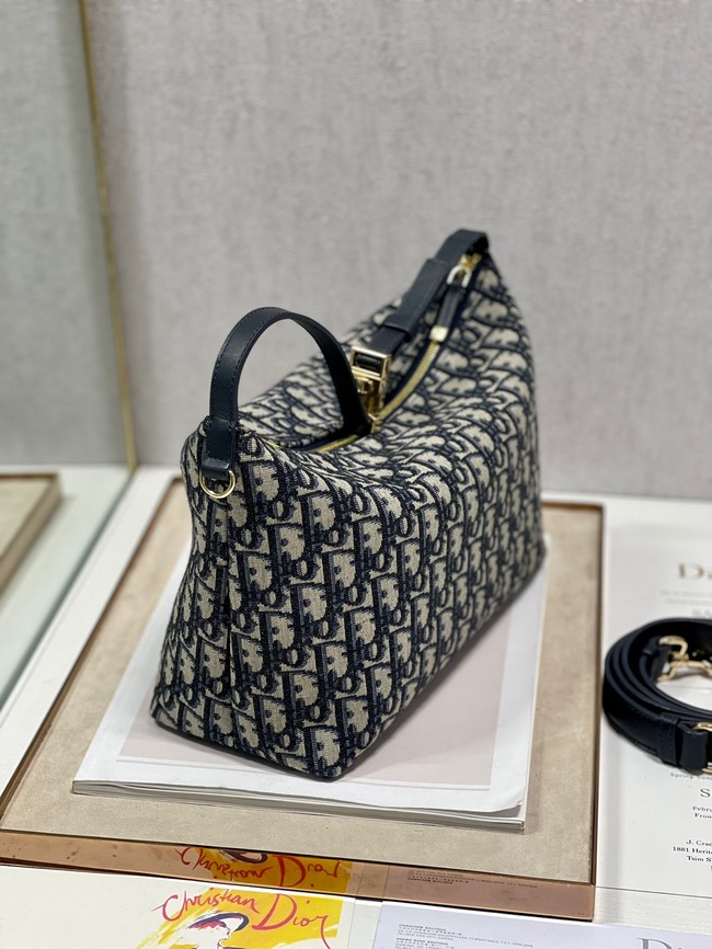 DIOR SMALL Shoulder Bag Embroidery S5552 dark blue