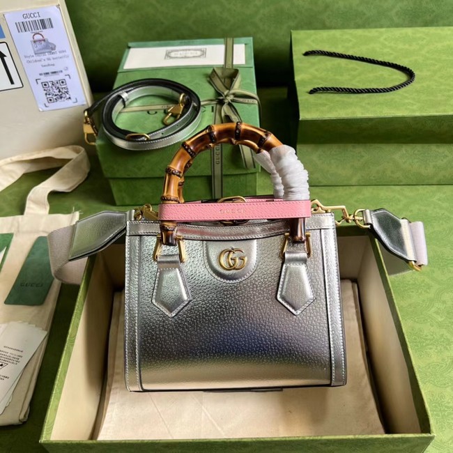 Gucci Diana mini tote bag 702732 Silver