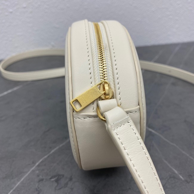 Celine OVAL BAG CUIR TRIOMPHE IN SMOOTH CALFSKIN 198603 cream