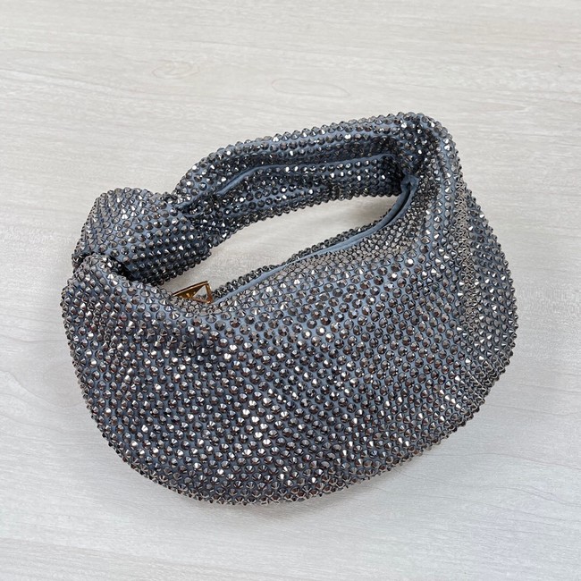 Bottega Veneta Mini with artificial crystals JODIE 651876V gray