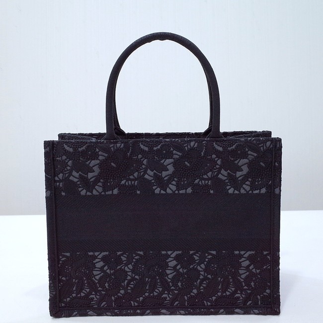 SMALL DIOR BOOK TOTE Embroidery C1287-35 black