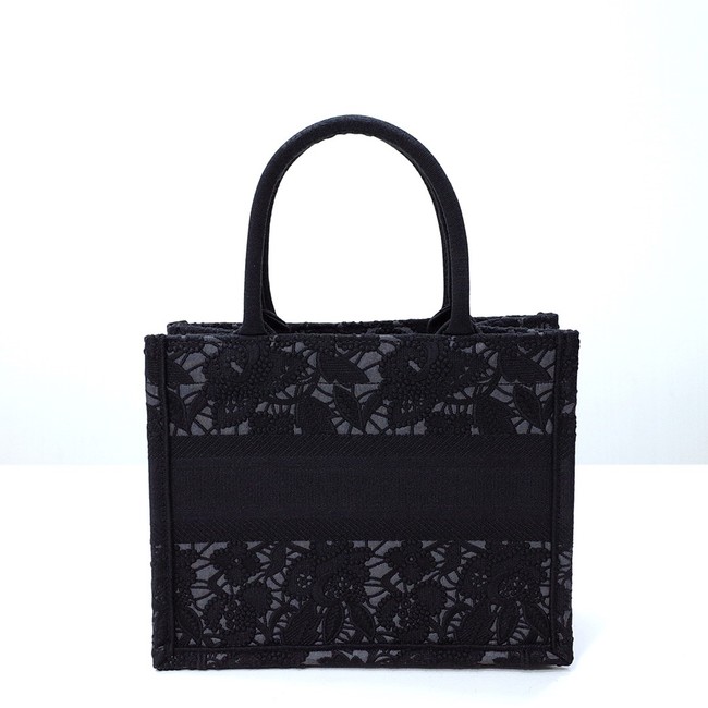 SMALL DIOR BOOK TOTE Embroidery C1331-11 black