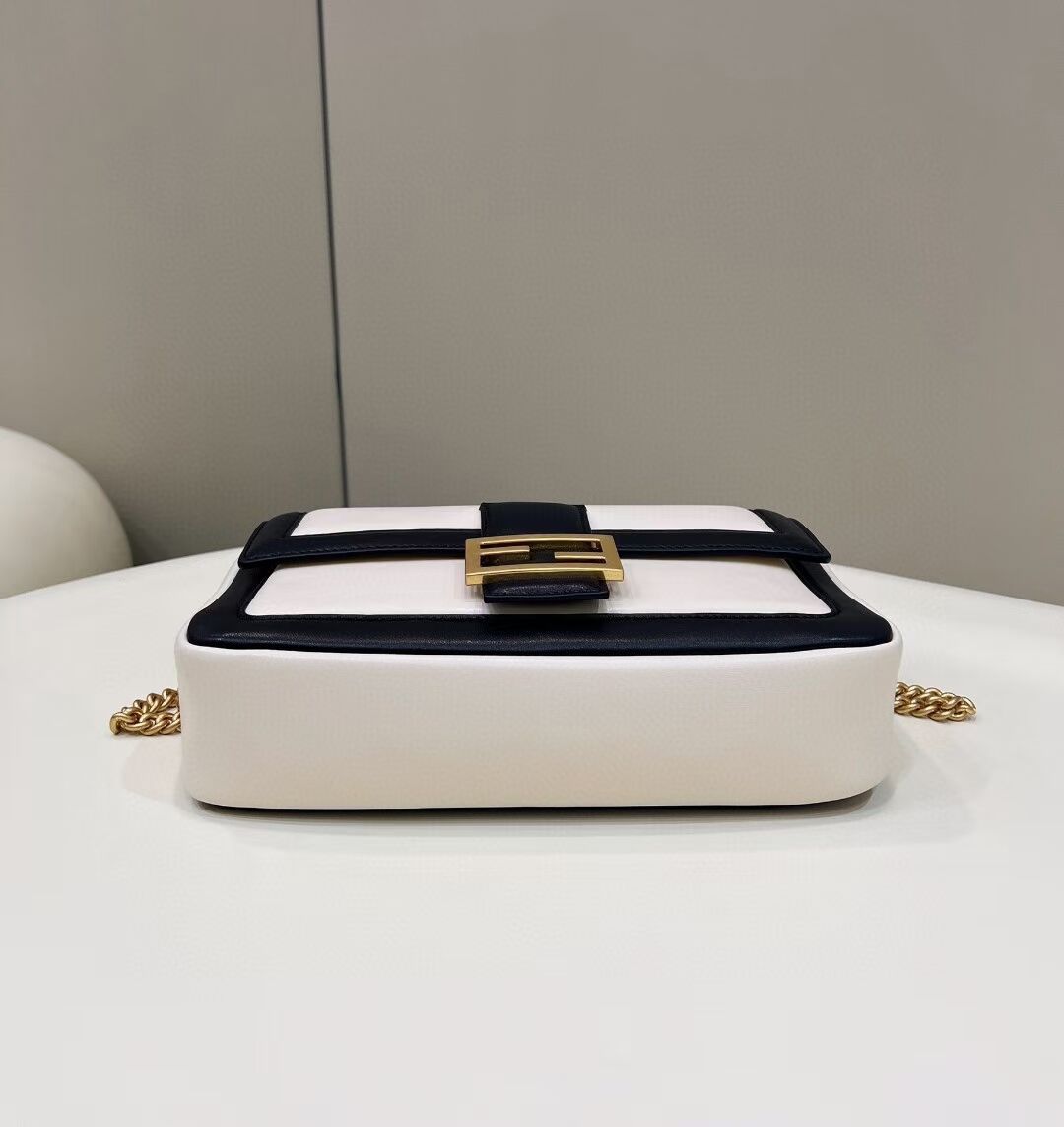 Fendi Baguette Sheepskin bag 8BR6550 Cream & black