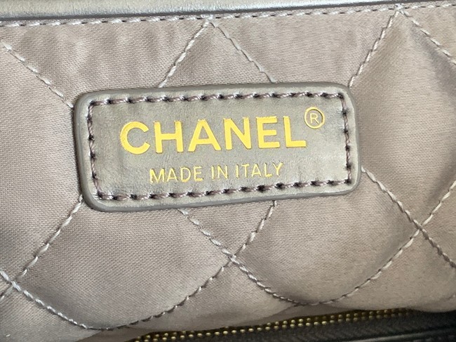 Chanel Calf leather shopping bag AS3261 silver grey