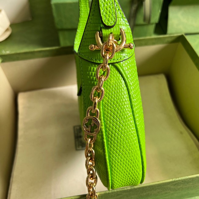 Gucci Jackie 1961 lizard mini bag 675799 Fluorescent green