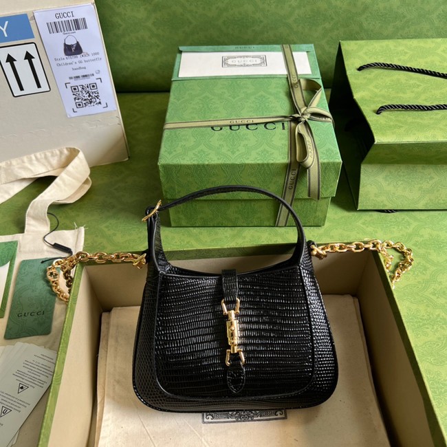 Gucci Jackie 1961 lizard mini bag 675799 black