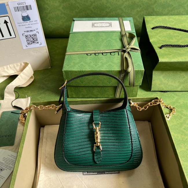 Gucci Jackie 1961 lizard mini bag 675799 green