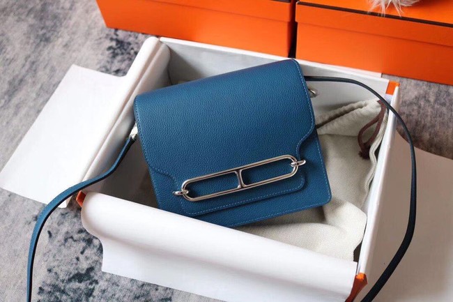 Hermes Roulis 19cm Evercolor 9D H9003 blue&Silver