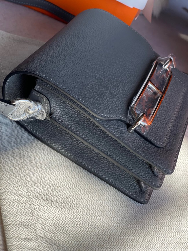 Hermes Roulis 19cm Evercolor 9D H9003 gray&Silver