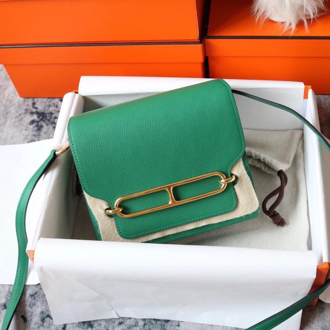 Hermes Roulis 19cm Evercolor 9D H9003 green&Gold