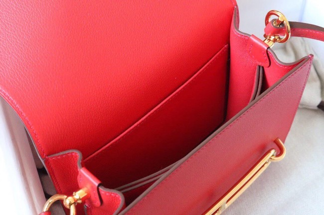 Hermes Roulis 19cm Evercolor 9D H9003 red&Gold