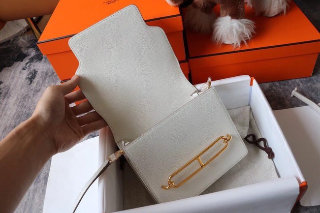 Hermes Roulis 19cm Evercolor 9D H9003 white&Gold