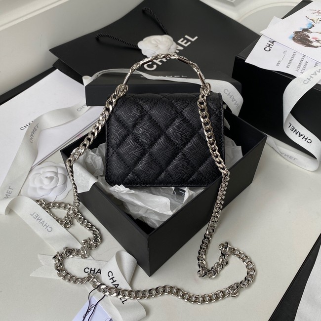 Chanel Grained Calfskin CLUTCH WITH CHAIN AP2758 black