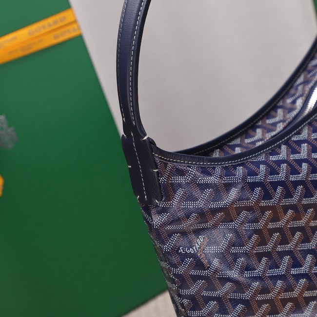 Goyard Calfskin Leather hobo bag G9983 dark blue