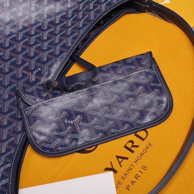 Goyard Calfskin Leather hobo bag G9983 dark blue