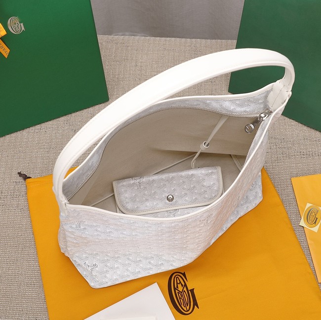 Goyard Calfskin Leather hobo bag G9983 white 