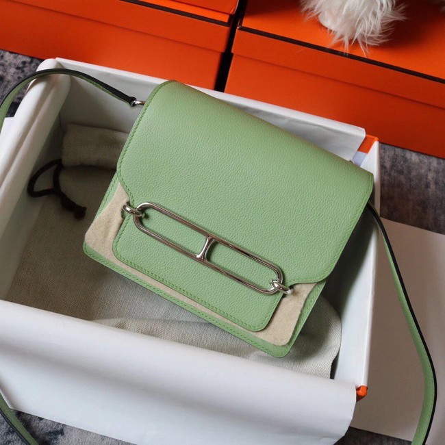 Hermes Roulis 19cm Evercolor 9D H9003 light green&Silver