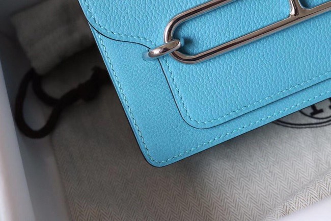 Hermes Roulis 19cm Evercolor 9D H9003 sky blue&Silver