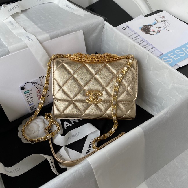 Chanel MINI FLAP BAG AS3239 gold