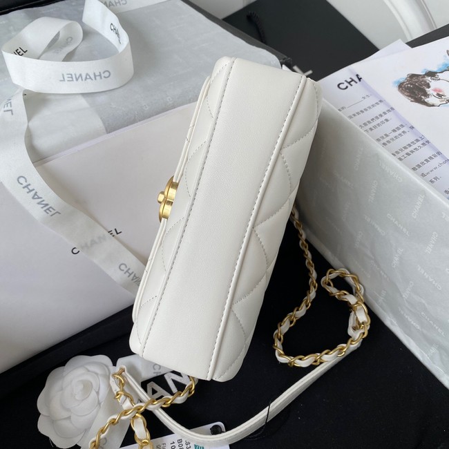 Chanel MINI FLAP BAG AS3239 white