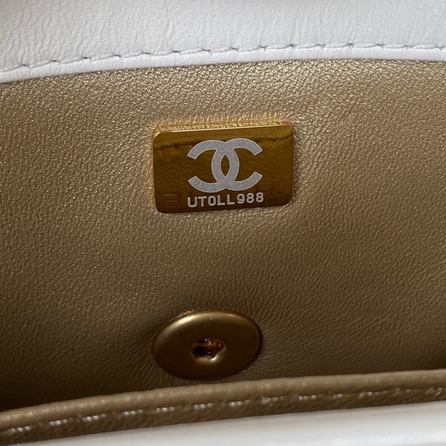 Chanel MINI FLAP BAG AS3239 white