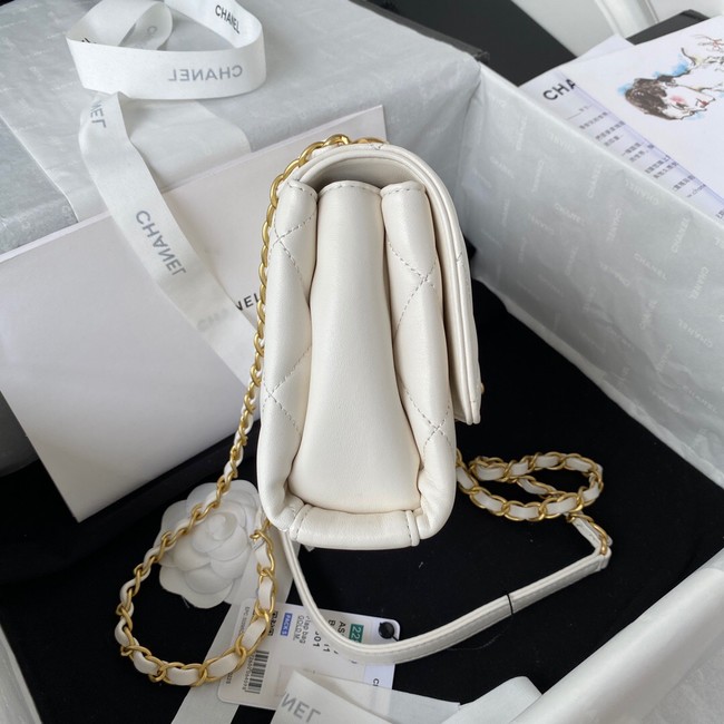 Chanel MINI FLAP BAG AS3239 white