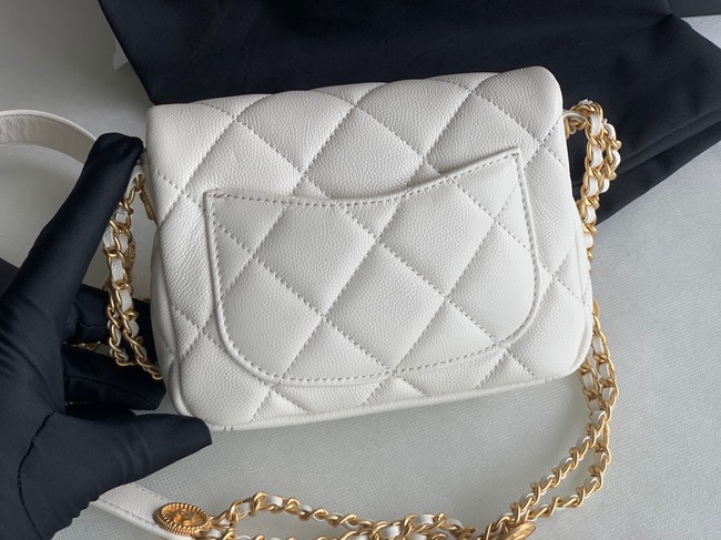 Chanel MINI FLAP BAG AS3368 white