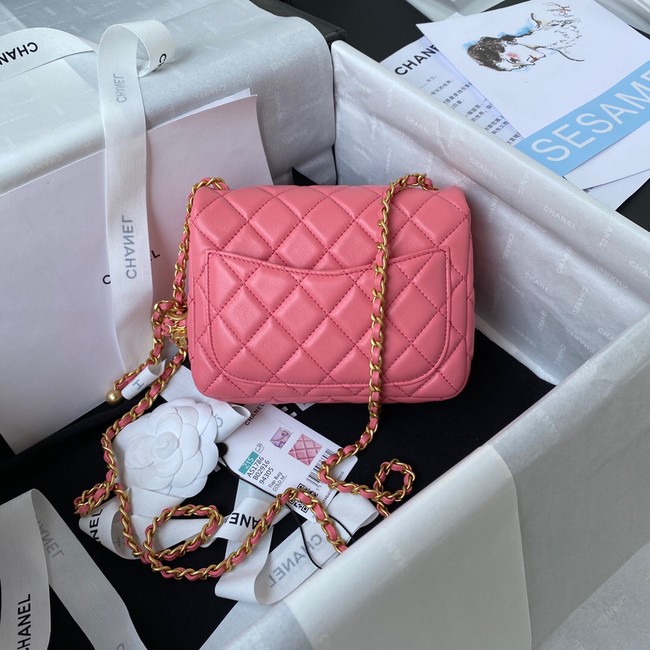 Chanel MINI Flap Bag Original Sheepskin Leather AS1786 pink