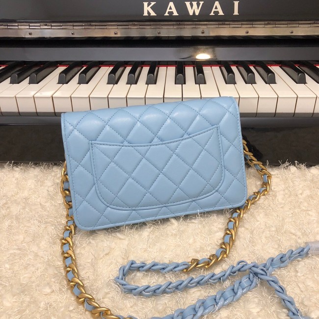 Chanel Original Small classic Sheepskin flap bag AP33814 blue