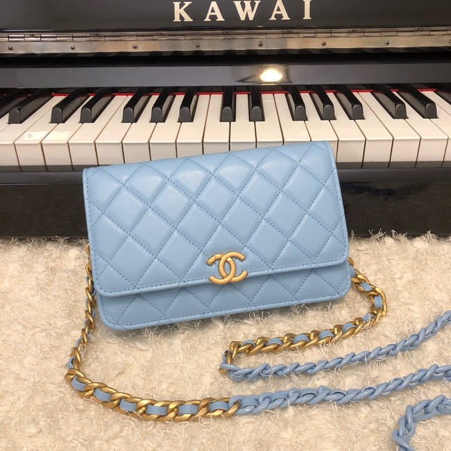 Chanel Original Small classic Sheepskin flap bag AP33814 blue