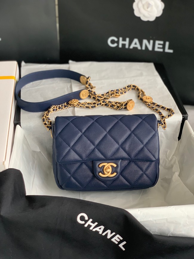 Chanel SMALL FLAP BAG AS3369 Royal Blue