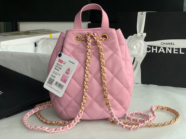 Chanel Calfskin Backpack Original Leather AS3211 pink