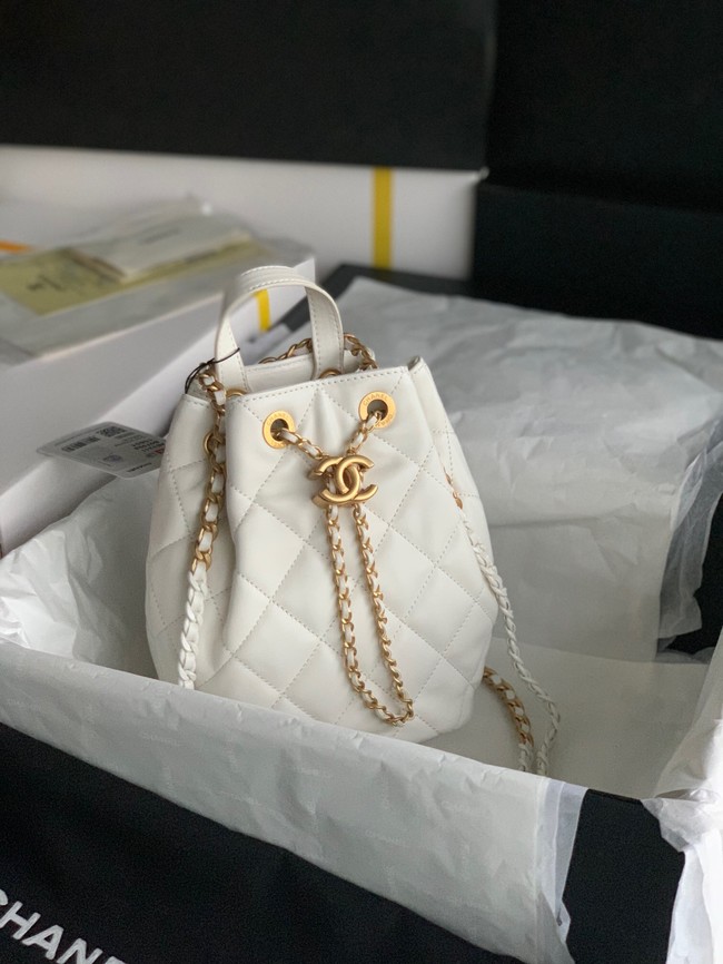 Chanel Calfskin Backpack Original Leather AS3211 white