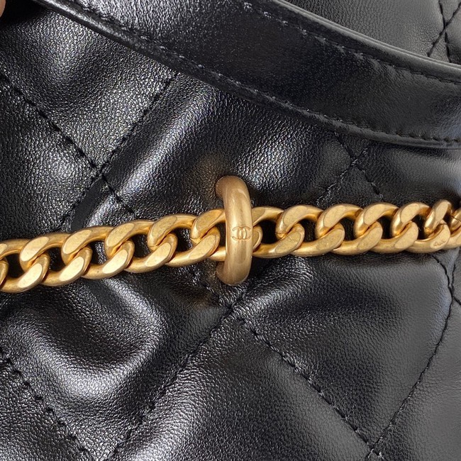 Chanel Drawstring Bag & Gold Metal AS3117 black