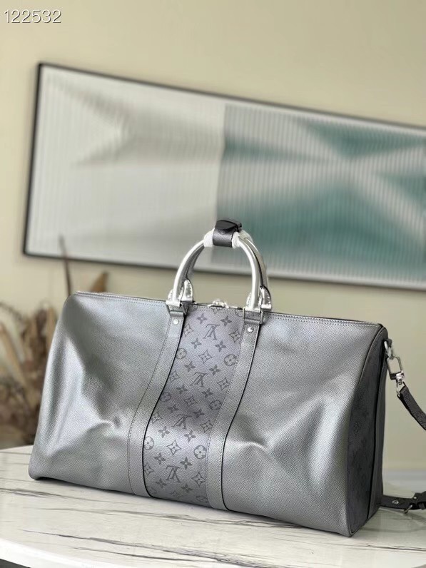 Louis Vuitton KEEPALL BANDOULIERE 50 M53766 gray