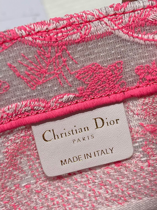 SMALL DIOR BOOK TOTE pink Toile de Jouy Reverse Embroidery M1265ZRGO