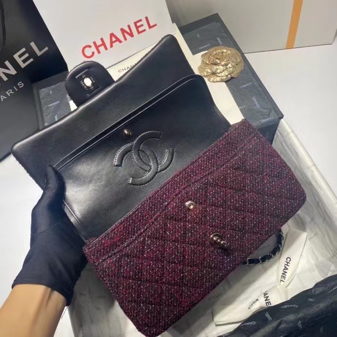 Chanel CLASSIC HANDBAG A01112 Dark Pink