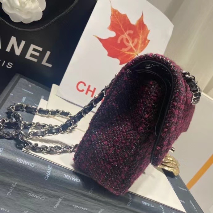 Chanel CLASSIC HANDBAG A01112 Dark Pink