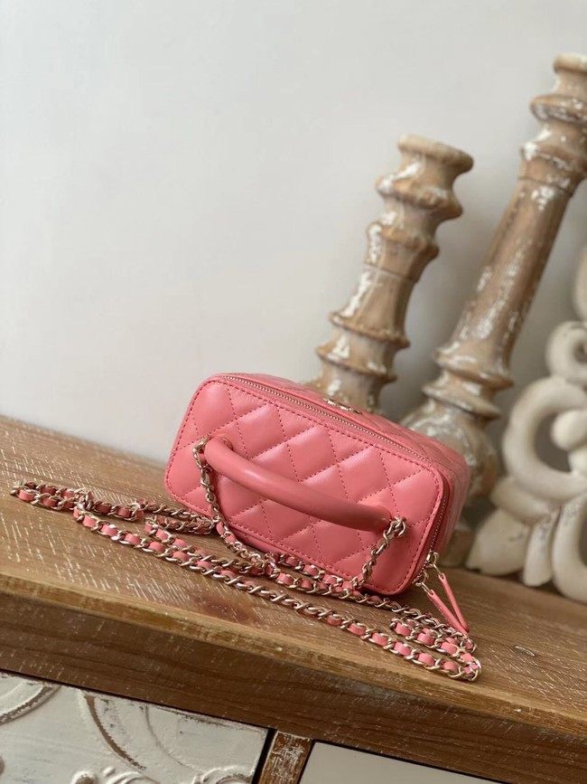 Chanel mini Shoulder Bag Lambskin & Gold-Tone Metal 81208 pink