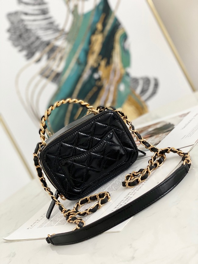 Chanel mini Shoulder Bag Lambskin & Gold-Tone Metal AS2178 black