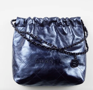 CHANEL 22 HANDBAG AS3260 Navy Blue