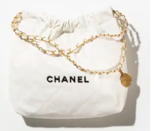 CHANEL 22 SMALL HANDBAG AS3260 white&black