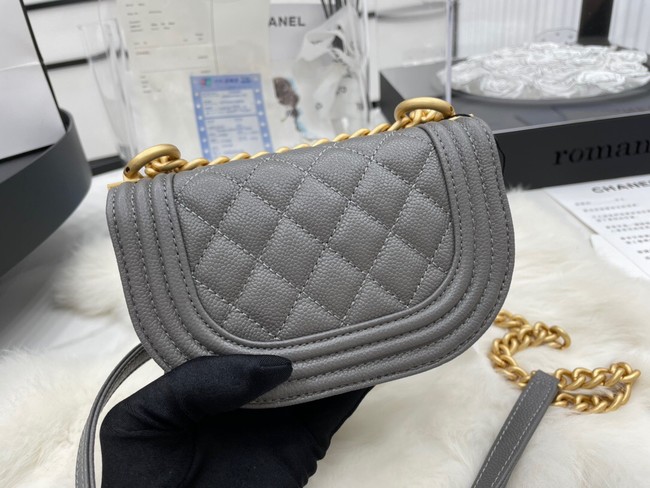 CHANEL MESSENGER BAG MINI BOY AS3315 gray