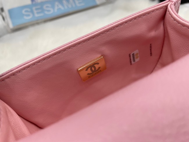 CHANEL MESSENGER BAG MINI BOY AS3315 pink