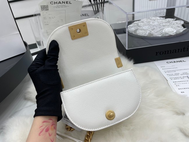 CHANEL MESSENGER BAG MINI BOY AS3351 white