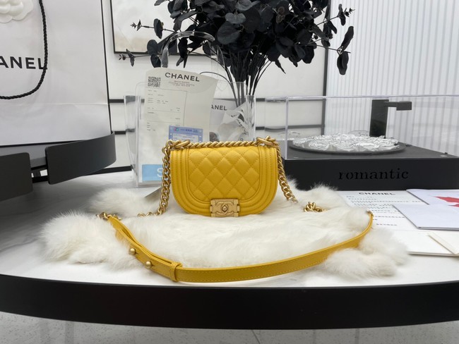 CHANEL MESSENGER BAG MINI BOY AS3351 yellow