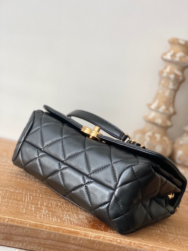 Chanel SMALL FLAP BAG Lambskin & Gold-Tone Metal AS3367 black