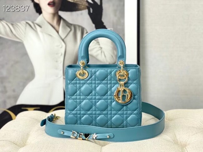 LADY DIOR MY ABCDIOR BAG Cannage Lambskin M0538O light blue