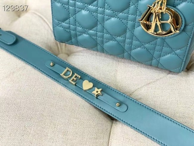 LADY DIOR MY ABCDIOR BAG Cannage Lambskin M0538O light blue